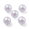 POM Plastic Beads, Imitation Pearl, Center Drilled, Round, Light Steel Blue, 7.5~8mm, Hole: 1.2mm