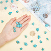 4 Strands 2 Style Synthetic Turquoise Beads Strands G-AR0004-28-3