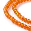 Transparent Glass Beads Strands GLAA-C019-01A-14-3