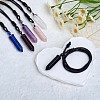 Natural Quartz Crystal Bullet Pendant Necklace JN1043D-4