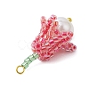 Seed Beads Beaded Charms PALLOY-MZ00363-01-4