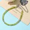 Natural Peridot Bead Bracelet ZW6419-4-7