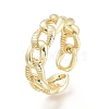 Brass Cuff Rings RJEW-F103-02-G-3