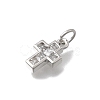 Brass Micro Pave Cubic Zirconia Pendants KK-D431-069P-2
