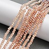 Opaque Baking Paint Glass Beads Strands DGLA-F002-03F-2