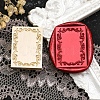 Rectangle Flower Frame Brass Stamp Heads AJEW-M037-04G-02-1