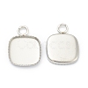 Non-Tarnish 304 Stainless Steel Pendant Cabochon Settings X-STAS-H143-29P-3