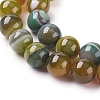 Natural Striped Agate/Banded Agate Beads Strands G-G582-6mm-44-3