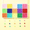 120G 15 Colors Opaque Acrylic Beads SACR-FS0001-28-7