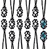 Braided Waxed Cotton Thread Cords Macrame Pouch Necklace Making AJEW-SW00017-1