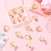16Pcs 304 Stainless Steel Open Cuff Ring Findings STAS-BBC0008-17-6