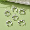 201 Stainless Steel Huggie Hoop Earring Findings STAS-P283-01A-S-4