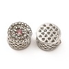 Rack Plating Alloy Rhinestone European Beads PALLOY-P289-52P-01-2