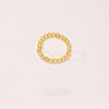Adjustable Natural Rutilated Quartz Bead Finger Rings FS-WGFFDB9-15-1