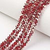 Electroplate Transparent Glass Beads Strands EGLA-A034-T8mm-N12-1