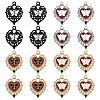 24Pcs 4 Styles Alloy Enamel Pendants ENAM-SC0004-73-1