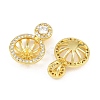 Brass Micro Pave Clear Cubic Zirconia Peg Bails Pin Pendants KK-CBA6A75-42G-2