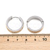 Two Tone 304 Stainless Steel Stripe Hoop Earrings EJEW-L307-03GP-5