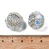 Acrylic Rhinestone Rondelle Beads OACR-S048-02E-3