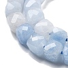 Natural Quartz Imitation Aquamarine Beads Strands G-C179-B04-01-4