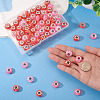 70Pcs 7 Colors Transparent Resin Rondelle European Beads RESI-TA0004-82-7