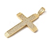 Brass Micro Pave Clear Cubic Zirconia Big Pendants KK-H267-051G-2