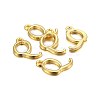 Golden Plated Alloy Letter Pendants X-PALLOY-J718-01G-Q-2