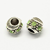 Alloy Rhinestone European Beads MPDL-R036-08-2