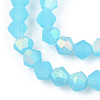 Imitation Jade Bicone Frosted Glass Bead Strands EGLA-A039-J4mm-MB03-3