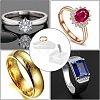 2 Pcs 2 Styles Acrylic Ring Displays RDIS-FG0001-13-7
