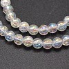 Electroplate Synthetic Crackle Quartz Bead Strands EGLA-J067-6mm-AB01-3