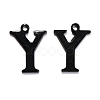 304 Stainless Steel Alphabet Charms STAS-H122-Y-EB-1