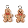 Christmas Theme Opaque Resin Pendants RESI-S08-02R-1