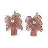 Natural Strawberry Quartz Carved Pendants GG-CBA67BD-02G-H-1