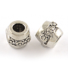 Tibetan Style Alloy European Large Hole Beads TIBEP-R304-099AS-LF-1