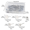 40Pcs 4 Size 304 Stainless Steel Stud Earring Findings STAS-YW0001-56-5