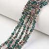Electroplate Transparent Glass Beads Strands EGLA-A034-T2mm-N17-1