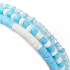 3Pcs 3 Styel Glass Seed & Polymer Clay Beaded Stretch Bracelets Set BJEW-JB08854-01-6