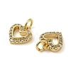 Brass Micro Pave Cubic Zirconia Pendants KK-E048-11G-3