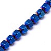 Electroplate Non-magnetic Synthetic Hematite Beads Strands G-I095-M-4