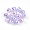 Electroplate Pearlized Glass Pearl Beads EGLA-T021-14C-06-1