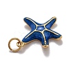 Brass Enamel Pendants KK-O140-07G-3