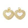 Valentine"s Day Brass Micro Pave Clear Cubic Zirconia Pendants KK-B083-41I-G-1