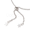 2Pcs 2 Styles 2.5MM 304 Stainless Steel Cable Chain Slider Bracelet Makings AJEW-JB01522-5