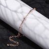 Brass Satellite Chains  Bracelets for Women BJEW-G735-19RG-3