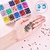 Spray Painted Crackle Glass Beads CCG-PH0002-14-2