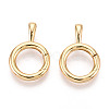 Brass Spring Gate Rings KK-T078-21G-1