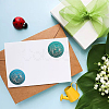 Brass Wax Seal Stamp with Handle AJEW-WH0184-0846-5