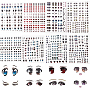 8 Sheets 8 Styles Eye Pattern Ceramics Clay Water Transfer Paper STIC-CP0001-16-1
