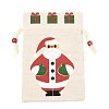 Christmas Theme Cotton Fabric Cloth Bag ABAG-H104-A04-2